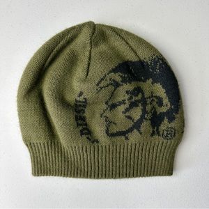 Diesel Forest Green Skull Cap Knitted Toque